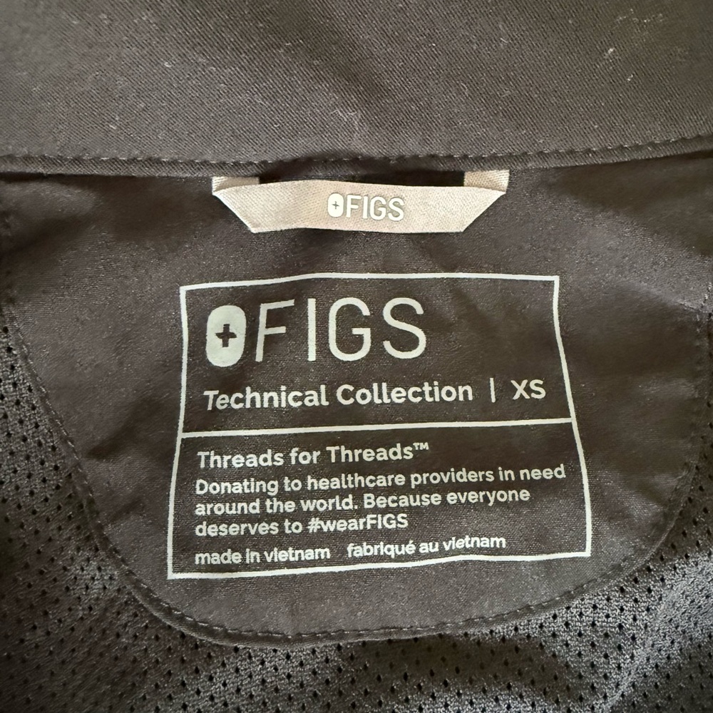 Figs Technical Collection Black Top XS